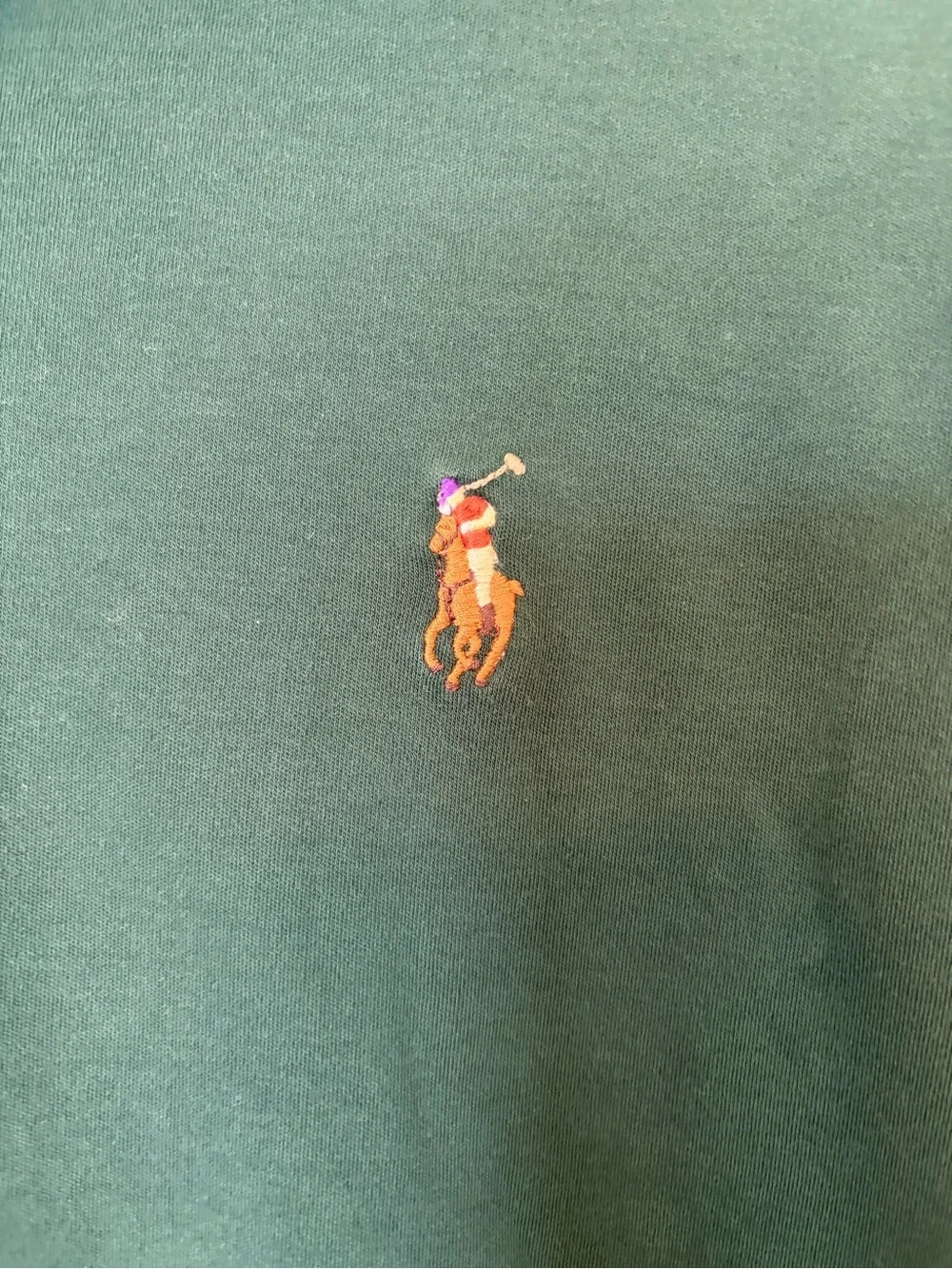 Ralph Lauren Green Short-Sleeve Polo with Embroidered Logo